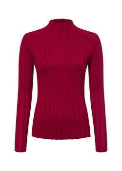 Marie Lund Sweter damski z dzianiny Kobiety wiskoza bordowy jednolity ze sklepu vangraaf w kategorii Swetry damskie - zdjęcie 177788488