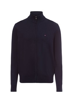 Tommy Hilfiger Męski kardigan Mężczyźni Bawełna granatowy jednolity - id: 730848-0001-09920 - marki Tommy Hilfiger - 177788717 Tommy Hilfiger Męski kardigan Mężczyźni Bawełna granatowy jednolity ze sklepu vangraaf w kategorii Swetry męskie - zdjęcie 177788717