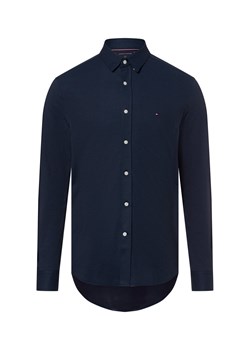 Tommy Hilfiger Męska koszula casual Mężczyźni Regular Fit Bawełna granatowy wzorzysty ze sklepu vangraaf w kategorii Koszule męskie - zdjęcie 177788729