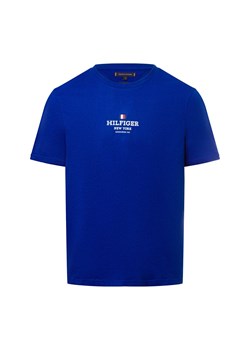 Tommy Hilfiger Koszulka męska Mężczyźni Bawełna błękit królewski jednolity ze sklepu vangraaf w kategorii T-shirty męskie - zdjęcie 177788738