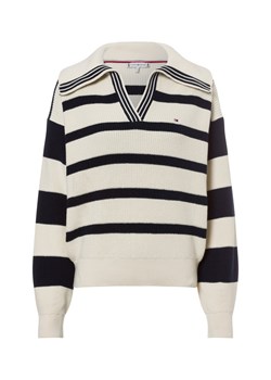 Tommy Hilfiger Sweter damski z dzianiny Kobiety Bawełna écru w paski ze sklepu vangraaf w kategorii Swetry damskie - zdjęcie 177788766