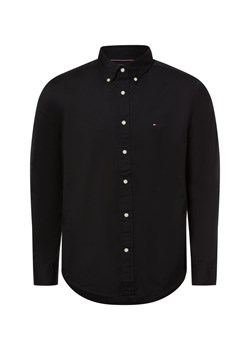 Tommy Hilfiger Męska koszula casual Mężczyźni Regular Fit Bawełna czarny jednolity ze sklepu vangraaf w kategorii Koszule męskie - zdjęcie 177788886