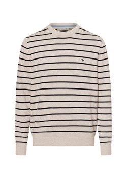 Fynch-Hatton Męski sweter Mężczyźni Bawełna écru w paski ze sklepu vangraaf w kategorii Swetry męskie - zdjęcie 177788897