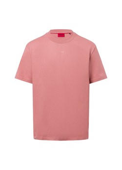 HUGO Koszulka męska Mężczyźni Bawełna koralowy jednolity ze sklepu vangraaf w kategorii T-shirty męskie - zdjęcie 177788995