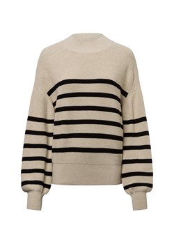 Msch Copenhagen Damski sweter z dzianiny - MSCHMaura Rachelle Kobiety błotnisty w paski ze sklepu vangraaf w kategorii Swetry damskie - zdjęcie 177789117