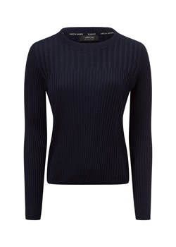Marc Cain Damski sweter z dzianiny z zawartością kaszmiru Kobiety Wełna granatowy jednolity ze sklepu vangraaf w kategorii Swetry damskie - zdjęcie 177789249