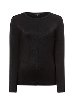 Marie Lund Damska koszulka z długim rękawem Kobiety czarny marmurkowy ze sklepu vangraaf w kategorii Bluzki damskie - zdjęcie 177789299