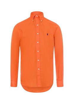Polo Ralph Lauren Męska koszula casual Mężczyźni Comfort Fit len pomarańczowy jednolity ze sklepu vangraaf w kategorii Koszule męskie - zdjęcie 177789305