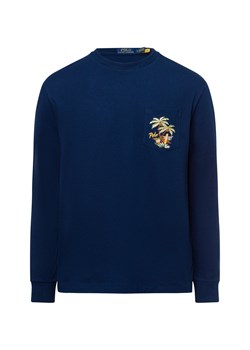 Polo Ralph Lauren Męska koszula z długim rękawem Mężczyźni Bawełna granatowy wzorzysty ze sklepu vangraaf w kategorii T-shirty męskie - zdjęcie 177789317