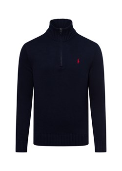 Polo Ralph Lauren Męski sweter z dzianiny Mężczyźni Bawełna granatowy jednolity ze sklepu vangraaf w kategorii Swetry męskie - zdjęcie 177789325