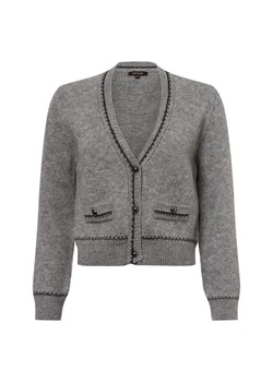 More & More Kardigan damski z zawartością wełny Kobiety Sztuczne włókno szary jednolity ze sklepu vangraaf w kategorii Swetry damskie - zdjęcie 177789389