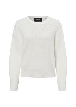 JJXX Damski sweter z dzianiny - JXMila Kobiety Bawełna biały jednolity ze sklepu vangraaf w kategorii Swetry damskie - zdjęcie 177789415
