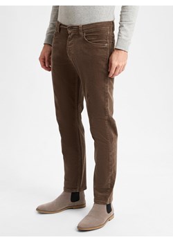 Andrew James Męskie spodnie sztruksowe - Aiden Mężczyźni Bawełna taupe jednolity ze sklepu vangraaf w kategorii Spodnie męskie - zdjęcie 177789829
