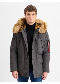 Alpha Industries Parka męska - N-3B Mężczyźni Sztuczne włókno szary jednolity ze sklepu vangraaf w kategorii Kurtki męskie - zdjęcie 177789859