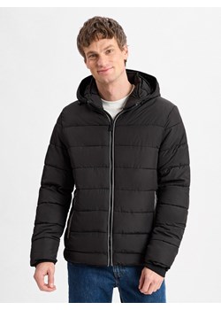 Nils Sundström Pikowana kurtka męska Mężczyźni Sztuczne włókno czarny jednolity ze sklepu vangraaf w kategorii Kurtki męskie - zdjęcie 177789876