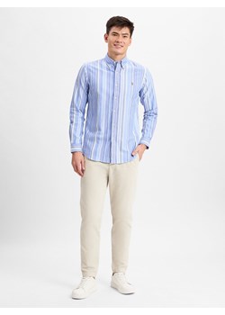 Polo Ralph Lauren Męska koszula casual Mężczyźni Regular Fit Bawełna niebieski w paski ze sklepu vangraaf w kategorii Koszule męskie - zdjęcie 177790368