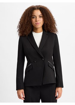 BOSS Marynarka damska - Jatawa1 Kobiety Sztuczne włókno czarny jednolity ze sklepu vangraaf w kategorii Marynarki damskie - zdjęcie 177790485