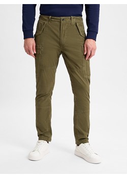 Polo Ralph Lauren Męskie spodnie cargo Mężczyźni Bawełna oliwkowy jednolity ze sklepu vangraaf w kategorii Spodnie męskie - zdjęcie 177790648