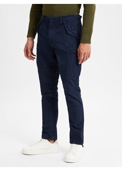 Polo Ralph Lauren Męskie spodnie cargo Mężczyźni Bawełna granatowy jednolity ze sklepu vangraaf w kategorii Spodnie męskie - zdjęcie 177790649