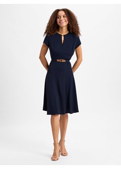 Lauren Ralph Lauren Sukienka damska Kobiety Sztuczne włókno granatowy jednolity ze sklepu vangraaf w kategorii Sukienki - zdjęcie 177790737