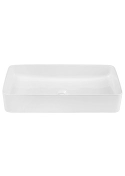 Biała prostokątna ceramiczna umywalka nablatowa A4-P90 ze sklepu Edinos.pl w kategorii Łazienka - zdjęcie 177791097