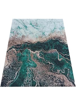Nowoczesny zielony dywan z krótkim włosiem 80cm W6-W24 ze sklepu Edinos.pl w kategorii Dywany - zdjęcie 177791705
