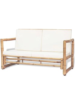 Bambusowa sofa ogrodowa Belta - brązowa ze sklepu Edinos.pl w kategorii Ławki ogrodowe - zdjęcie 177791758