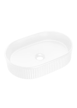Biała owalna umywalka ceramiczna F1-B29 ze sklepu Edinos.pl w kategorii Łazienka - zdjęcie 177792115