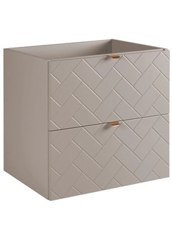 Beżowa szafka pod umywalkę z szufladami 60 cm kaszmir H2-C85 ze sklepu Edinos.pl w kategorii Szafki i regały łazienkowe - zdjęcie 177792289