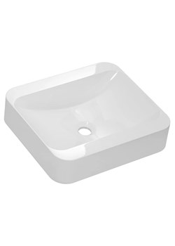 Biała ceramiczna umywalka na blat - Nafix ze sklepu Edinos.pl w kategorii Łazienka - zdjęcie 177792297