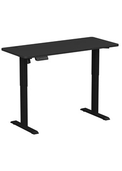 Elektryczne czarne biurko regulowane do pracy na stojąco 140x60 cm - Klever 3X ze sklepu Edinos.pl w kategorii Biurka i sekretarzyki - zdjęcie 177792319