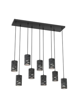 Czarna loftowa lampa z sześcioma kloszami - D150 L1-Z42 ze sklepu Edinos.pl w kategorii Lampy wiszące - zdjęcie 177792385