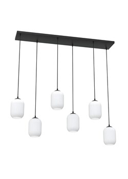 Nowoczesna lampa wisząca z 6 mlecznymi kloszami - D166 C9-C40 ze sklepu Edinos.pl w kategorii Lampy wiszące - zdjęcie 177792529