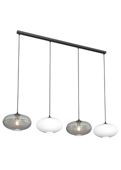 Loftowa lampa wisząca ze szklanymi kloszami grafit + opal - 7X D174 R9-T92 ze sklepu Edinos.pl w kategorii Lampy wiszące - zdjęcie 177792577