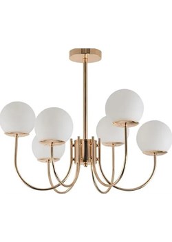 Sufitowa sześcioramienna lampa glamour - M028 - Dorin ze sklepu Edinos.pl w kategorii Lampy sufitowe - zdjęcie 177792858