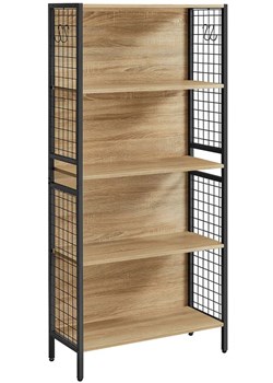 Regał Drewno Metal W Stylu Loft Dąb Sonoma Z8-H99 ze sklepu Edinos.pl w kategorii Regały i witryny - zdjęcie 177792996