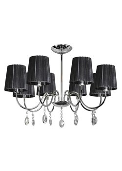 Czarna ośmioramienna lampa wisząca glamour - D262 T9-R62 ze sklepu Edinos.pl w kategorii Lampy wiszące - zdjęcie 177793068