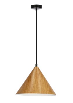 Lampa wisząca z kloszem imitującym drewno jasny dąb - 6X D281 Z2-L76 ze sklepu Edinos.pl w kategorii Lampy wiszące - zdjęcie 177793166