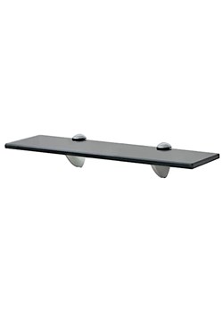 Elegancka czarna szklana półka 40x20 - Imker ze sklepu Edinos.pl w kategorii Szafki i regały łazienkowe - zdjęcie 177793577