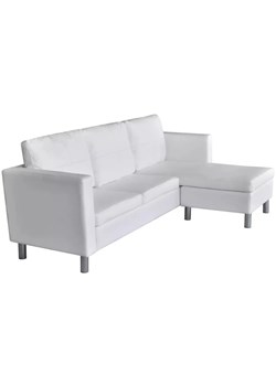 Biała elegancka sofa 3-osobowa – Senzo ze sklepu Edinos.pl w kategorii Sofy i kanapy - zdjęcie 177793649