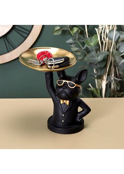 Rétro Chic Dekoracja &quot;Bulldog&quot; w kolorze złoto-czarnym - 21,5 x 21 x 20,5 cm ze sklepu Limango Polska w kategorii Dekoracje - zdjęcie 177796068