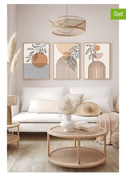 ABERTO DESIGN Druki artystyczne (3 szt.) w ramce - 33 x 48 cm ze sklepu Limango Polska w kategorii Obrazy - zdjęcie 177801076