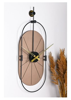 ABERTO DESIGN Zegar ścienny w kolorze jasnobrązowo-czarnym - 29 x 77 cm ze sklepu Limango Polska w kategorii Zegary - zdjęcie 177801119