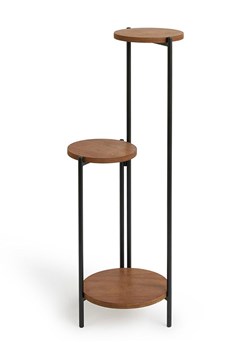 Lifa Living Stojak &quot;Julie&quot; w kolorze czarno-brązowym na rośliny - 30 x 84 x 26 cm ze sklepu Limango Polska w kategorii Doniczki i osłonki - zdjęcie 177802435