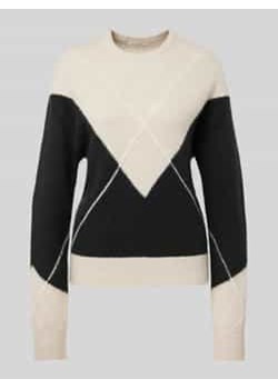 Sweter z dzianiny z okrągłym dekoltem ze sklepu Peek&Cloppenburg  w kategorii Swetry damskie - zdjęcie 177805879