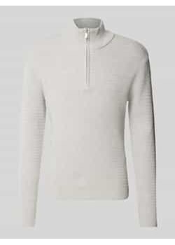 Sweter z dzianiny ze stójką model ‘THEO’ ze sklepu Peek&Cloppenburg  w kategorii Swetry męskie - zdjęcie 177807178