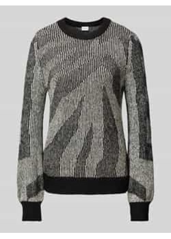 Sweter z dzianiny z prążkowanymi wykończeniami model ‘PINNA’ ze sklepu Peek&Cloppenburg  w kategorii Swetry damskie - zdjęcie 177807429