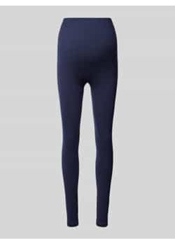 Legginsy ciążowe o kroju skinny fit z drobnym prążkowaniem ze sklepu Peek&Cloppenburg  w kategorii Spodnie ciążowe - zdjęcie 177807687