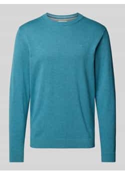 Sweter z dzianiny o kroju regular fit z oddychającej,miękkiej bawełny ze sklepu Peek&Cloppenburg  w kategorii Swetry męskie - zdjęcie 177808039