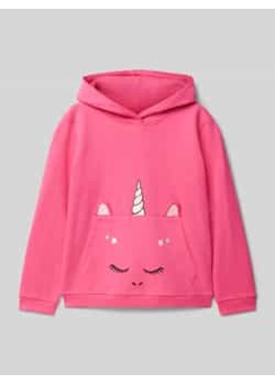 Bluza z kapturem o luźnym kroju z kieszenią kangurką ze sklepu Peek&Cloppenburg  w kategorii Bluzy dziewczęce - zdjęcie 177808445